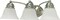 Nuvo 3-Light 21" Vanity Fixture w/ Alabaster Glass Bell Shades in Brushed Nickel